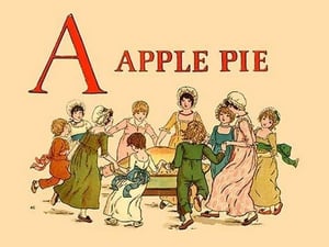 A Apple Pie by Kate Greenaway - Art Print