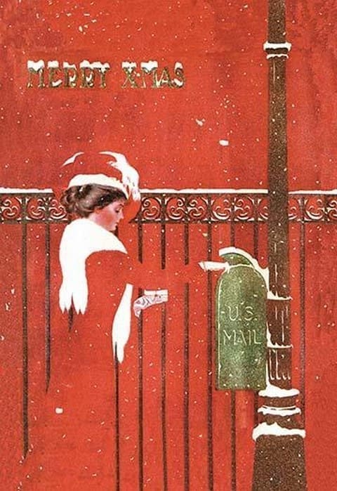 Christmas Greetings by C. Coles Phillips - Art Print
