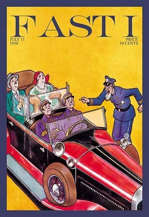 Old Cop Reprimands Bourgeois - Art Print