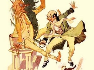 The Wizard Cut the Sorcerer in Two by John R. Neill - Art Print