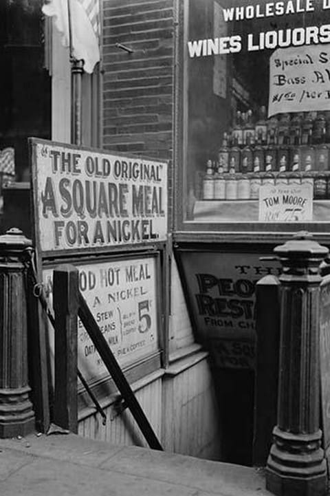 Old Original Square Meal for a Nickel - Art Print
