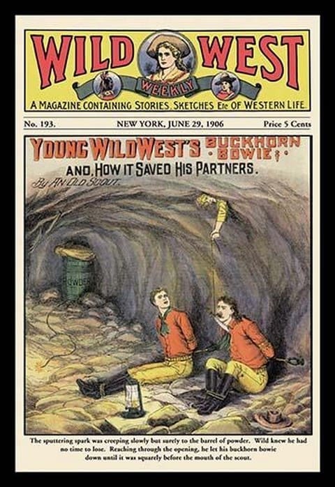 Wild West Weekly: Young Wild West's Buckhorn Bowie - Art Print