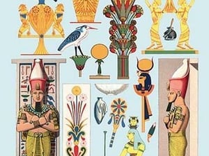 Egyptian Design by Auguste Racinet - Art Print