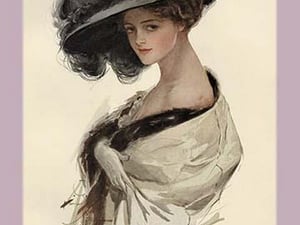 Courting Attention by Harrison Fisher - Art Print