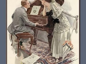 Music Hath Charms by Harrison Fisher - Art Print