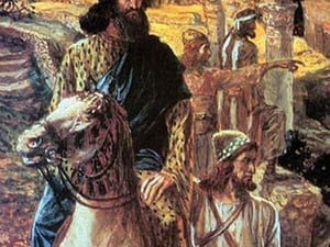 Nehemiah sees the rubble in Jerusalem by James Tissot - Art Print
