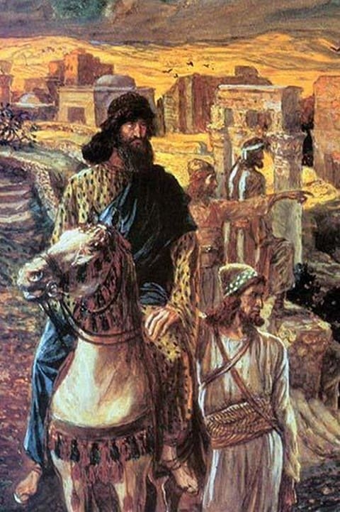 Nehemiah sees the rubble in Jerusalem by James Tissot - Art Print