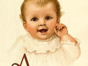 Baby Face A by Ida Waugh - Art Print