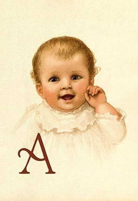 Baby Face A by Ida Waugh - Art Print