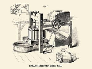 Homan's Improved Cider Mill - Art Print