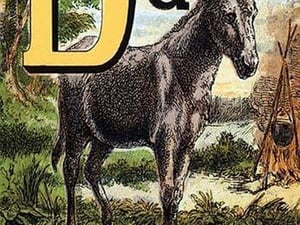 D for the Donkey with a cross on his back by Edmund Evans - Art Print