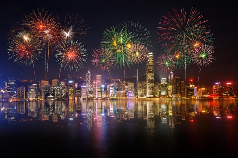 hong kong-New Year's Fireworks