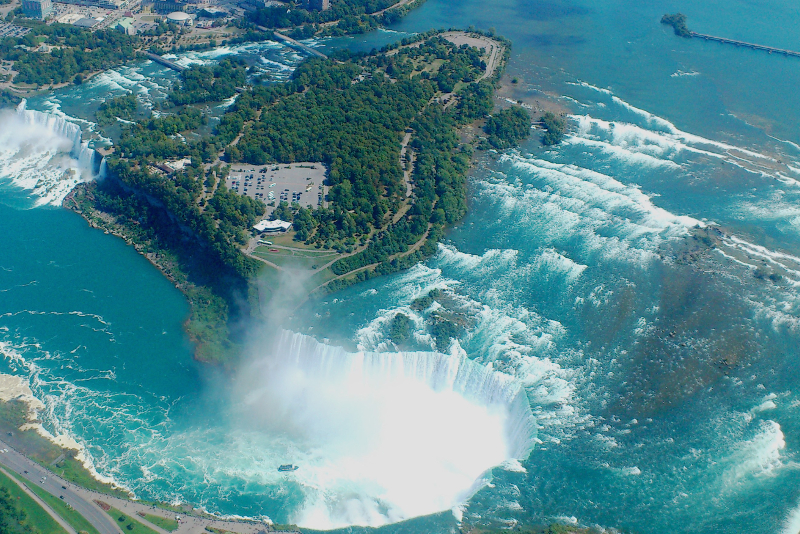 Niagara Falls view from the sky