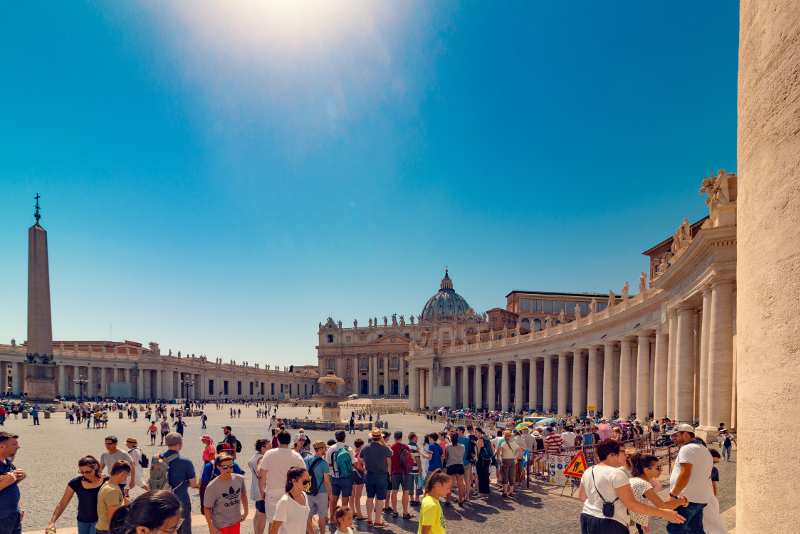 Der Petersdom überspringt die Line-Tickets