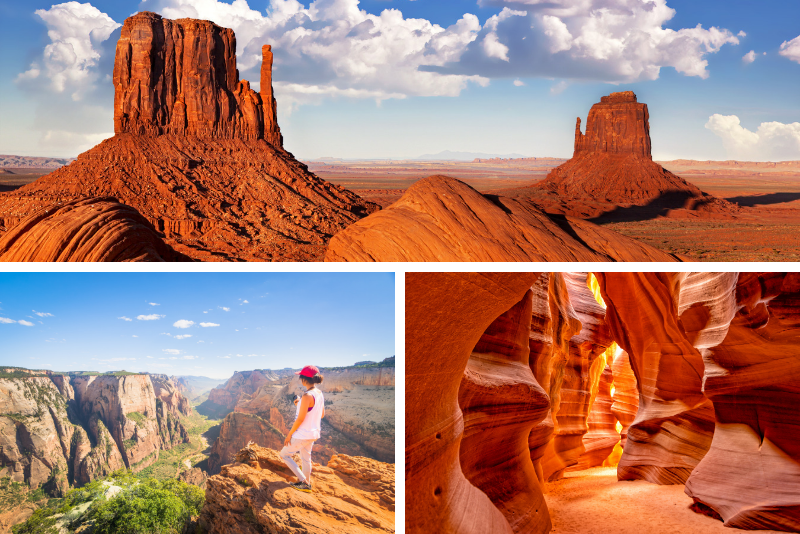 Antílope y Grand Canyons, Zion, Bryce y Monument Valley