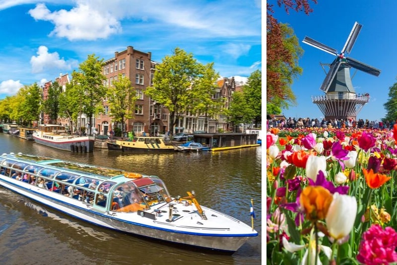 Visita guiada de medio día a los jardines de Keukenhof desde Ámsterdam con un crucero gratuito de 1 hora