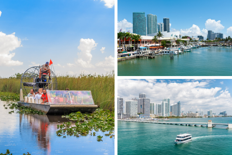 Excursion d'une journée à Miami avec option de croisière en hydroglisseur dans les Everglades ou de croisière Star Island