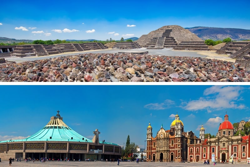 Tour privado Teotihuacan y Santuario de Guadalupe