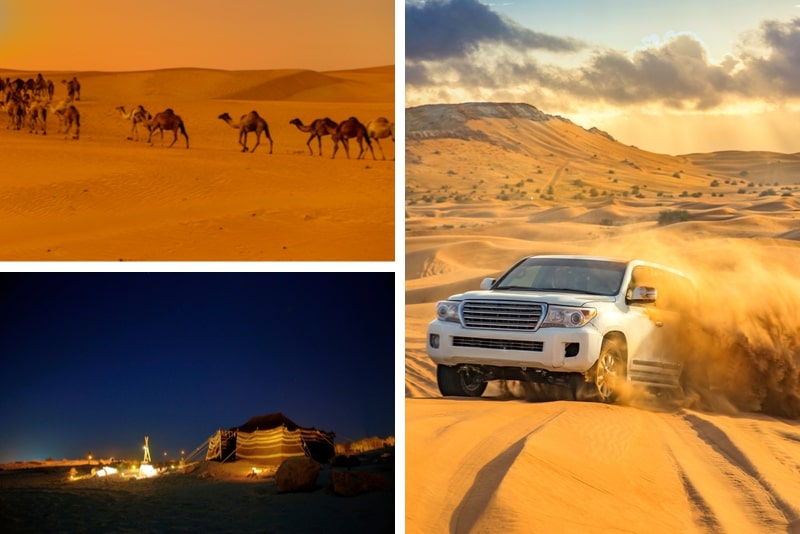 Camp de nuit avec Red Dunes et Camel Safari