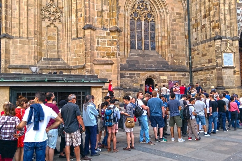 Castello di Praga: fila all'entrata