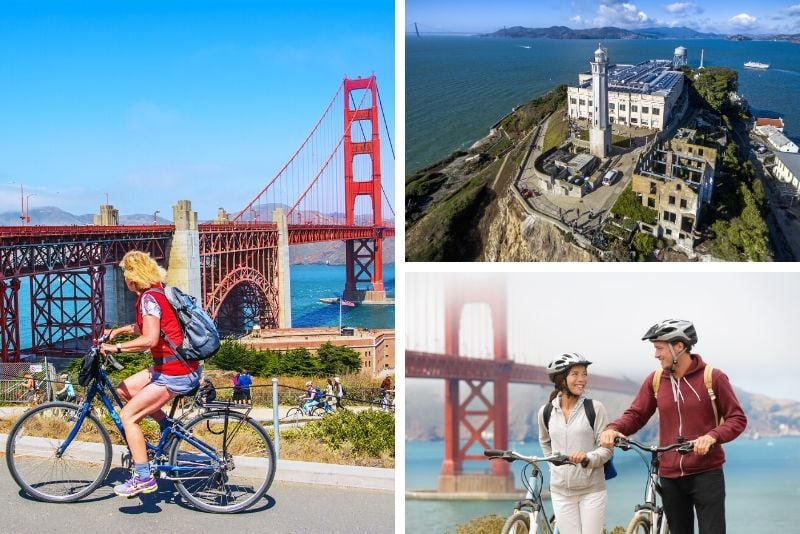 Cycle The Golden Gate Bridge and Alcatraz Ticket