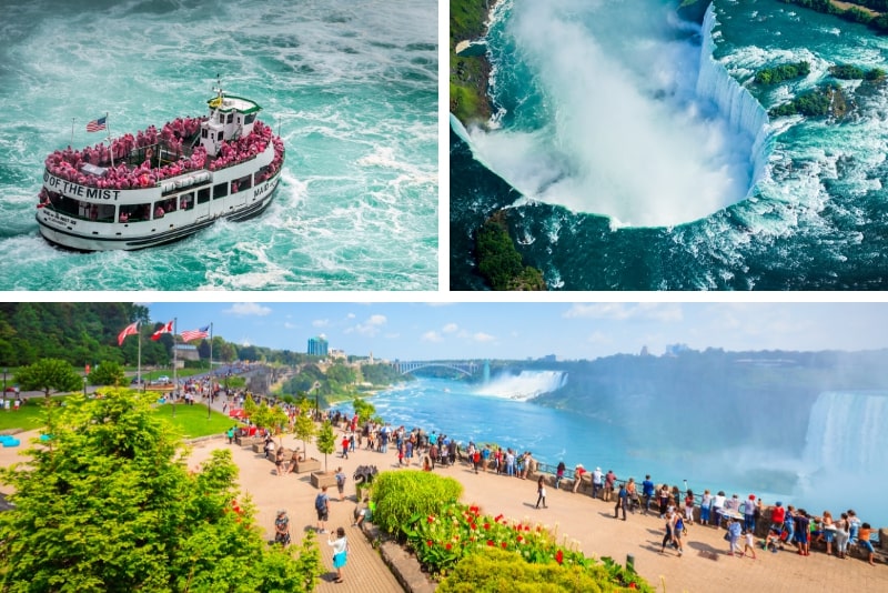 Niagara Falls Tour des côtés américain et canadien