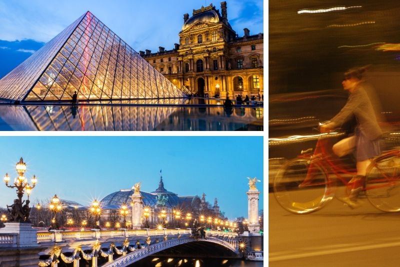 Visite nocturne de Paris en vélo