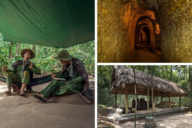 What will I see at the Cu Chi tunnels?