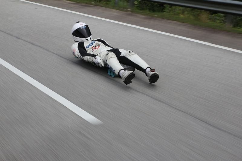 street luge riding