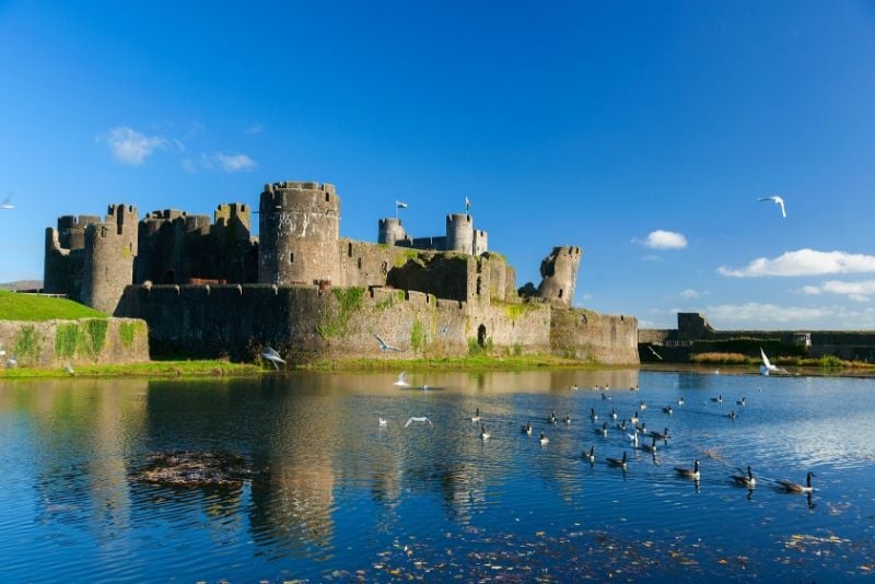 Caerphilly Castle, Wales - best castles in Europe