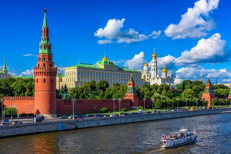 The Moscow Kremlin, Russia - best castles in Europe