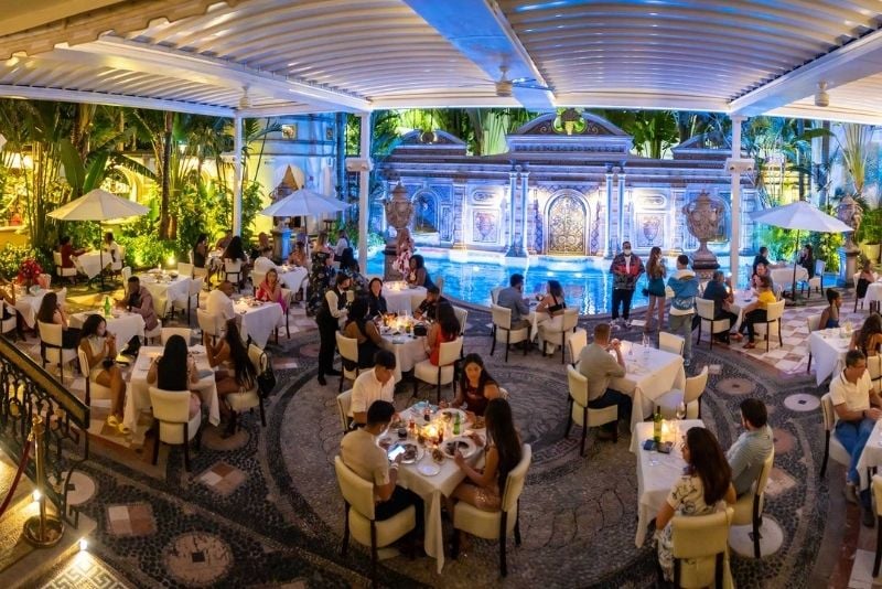 Gianni's restaurant at the Former Versace mansion
