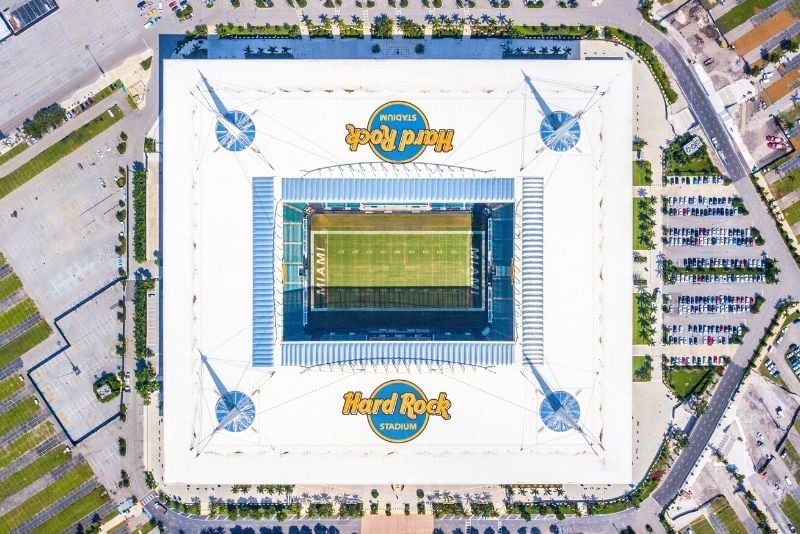 Delfines de Miami en el Hard Rock Stadium de Miami, Florida