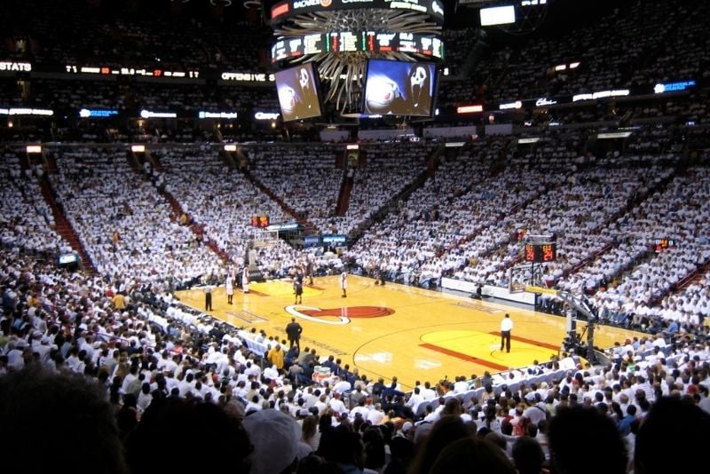 Miami Heat Basketballspiel in der American Airlines Arena, Miami, Florida