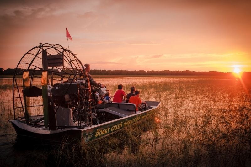 Boggy Creek sunset airboat tour