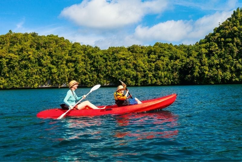 kayak a Cancun, in Messico