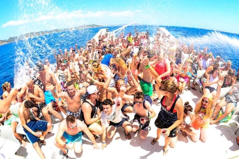 festa in barca a Cancun, in Messico