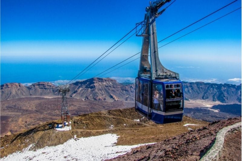 Montieren Sie die Teide-Seilbahn