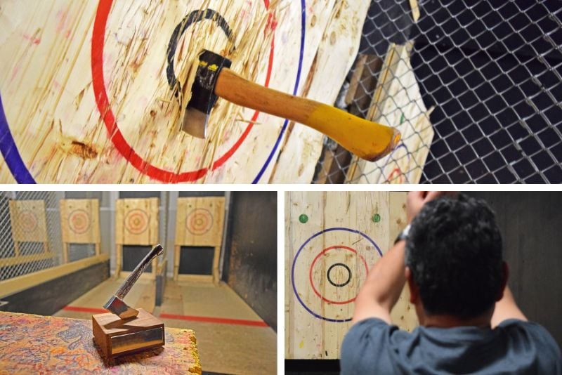 axe throwing in Pigeon Forge