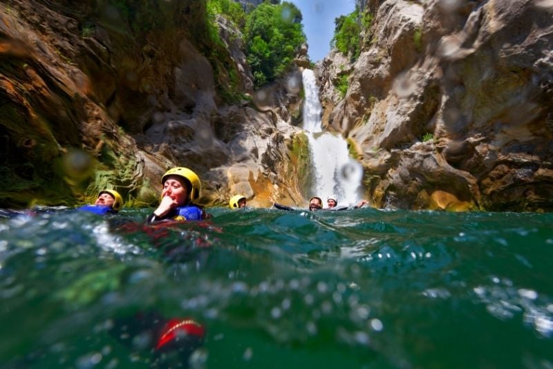 canyoning on the Cetina River