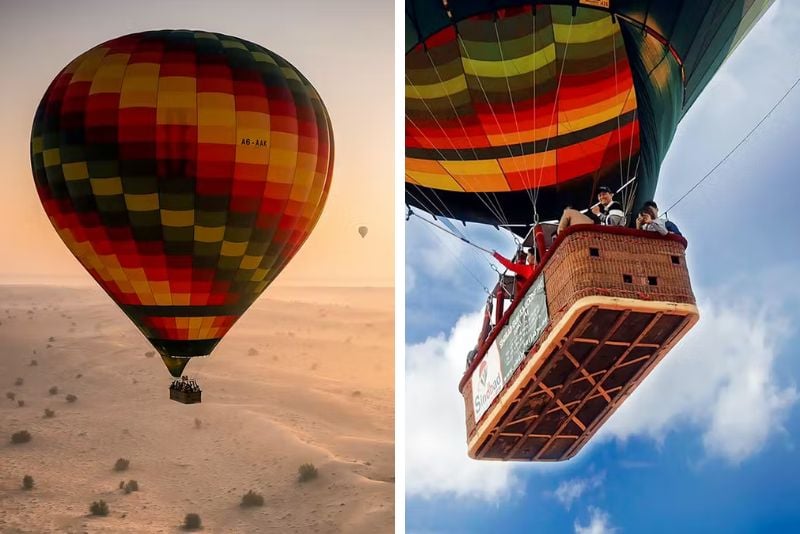 hot air balloon rides in Dubai