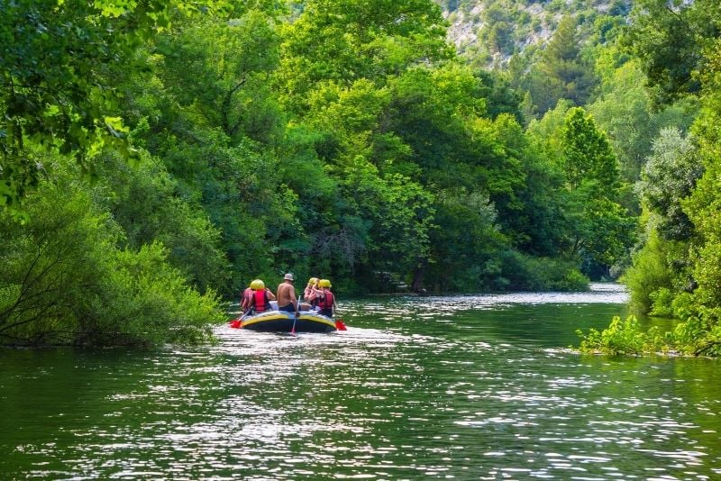 rafting en el río Cetina