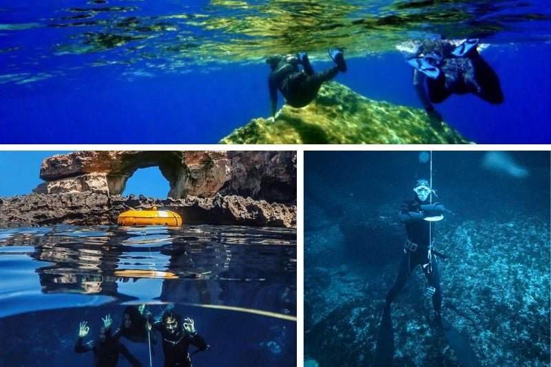 Gozo underwater free diving