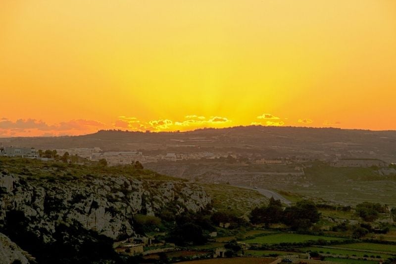 Top of the World view in Gharghur, Malta