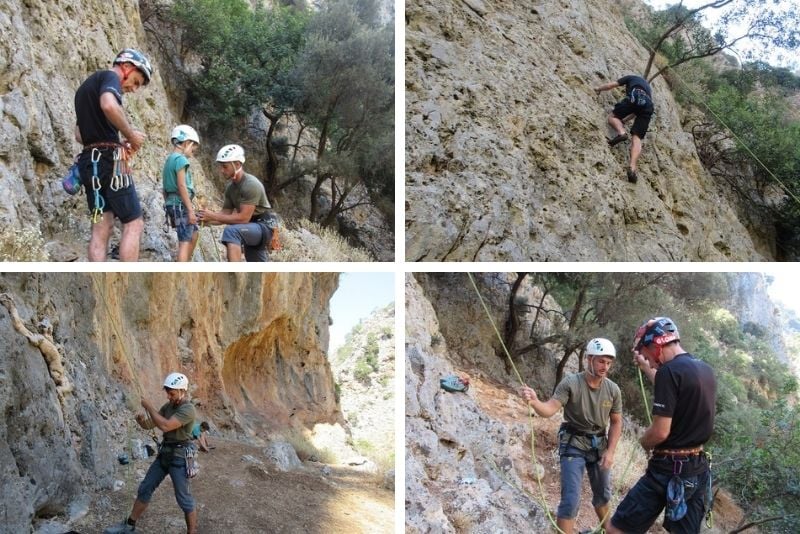 rock climbing tour in Crete
