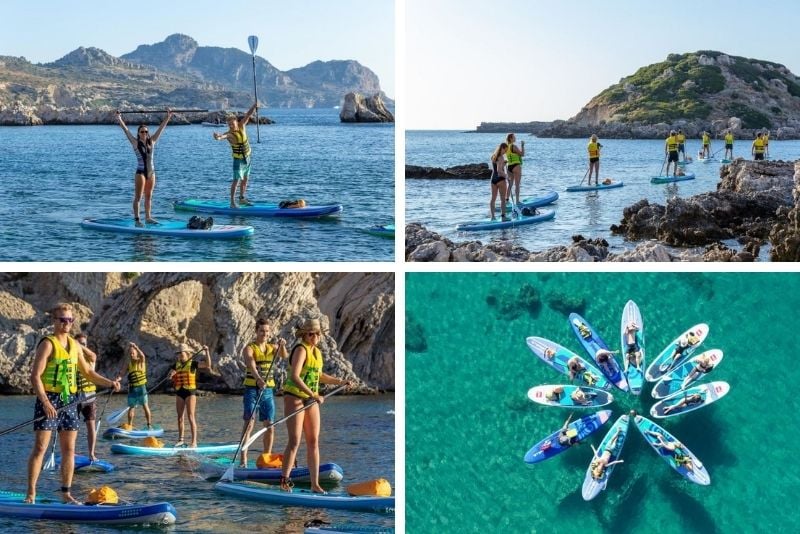 paddle boarding in Rhodes