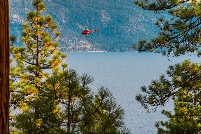 helicopter tour in Lake Tahoe