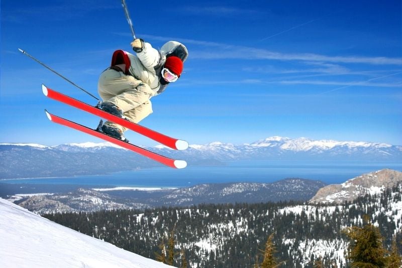 ski at the Squaw Valley Resort, Lake Tahoe