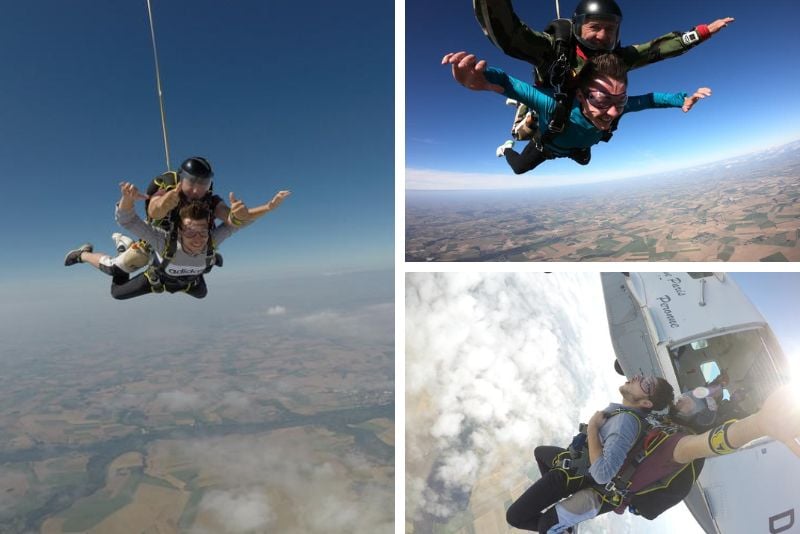 skydiving near Paris