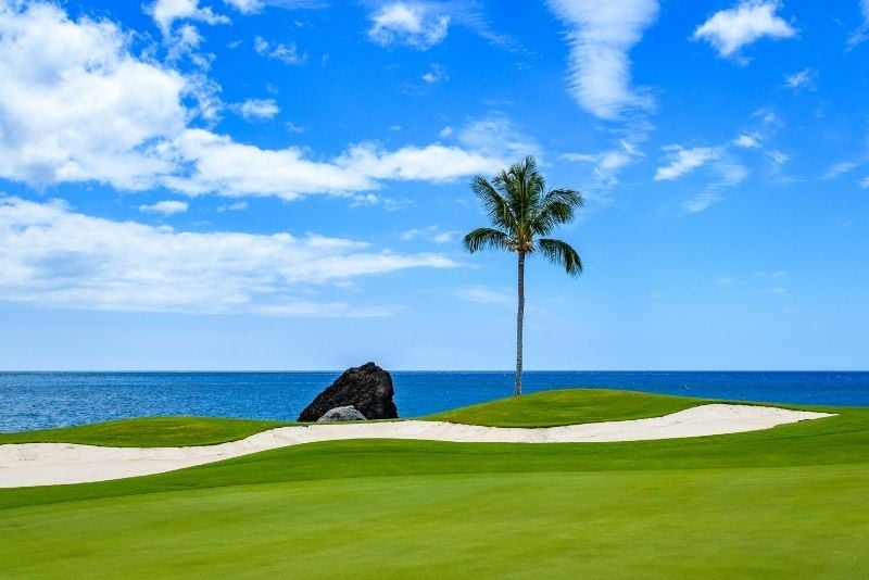 golfing on the Big Island, Hawaii